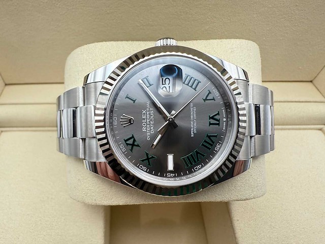 Rolex datejust 41 126334 | wimbledon dial | 2026 | unworn - afbeelding 4 van  5