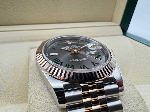 Rolex datejust 41 | wimbledon dial | 126331 | 2025 - afbeelding 10 van  12