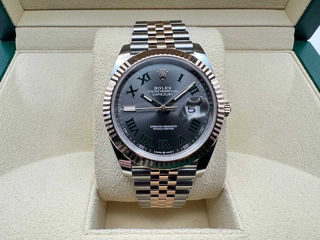 Rolex datejust 41 | wimbledon dial | 126331 | 2026 | unworn - afbeelding 1 van  6