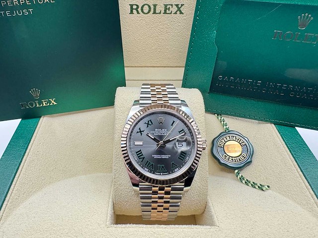 Rolex datejust 41 | wimbledon dial | 126331 | 2026 | unworn - afbeelding 3 van  12