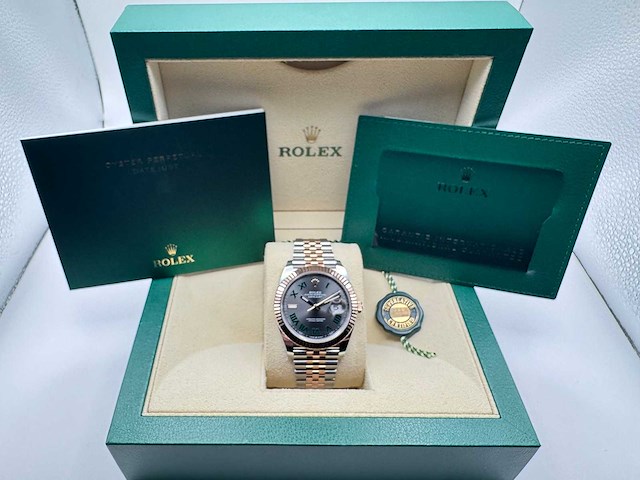 Rolex datejust 41 | wimbledon dial | 126331 | 2026 | unworn - afbeelding 4 van  12