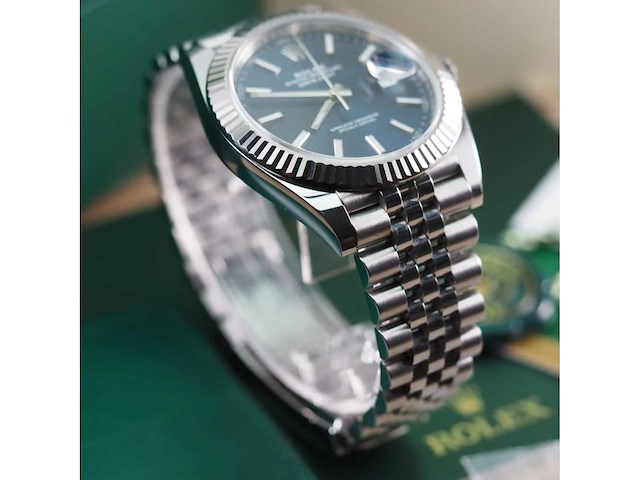 Rolex datejust 41mm blue dial 2023 full set - afbeelding 5 van  6