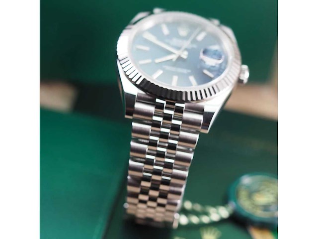 Rolex datejust 41mm blue dial 2023 full set - afbeelding 6 van  6