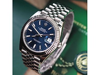 Rolex datejust 41mm blue dial 2023 full set - afbeelding 1 van  6