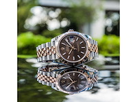 Rolex datejust 41mm chocolate 2024 full set - afbeelding 7 van  8
