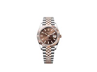 Rolex datejust 41mm chocolate 2024 full set - afbeelding 5 van  5