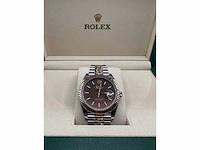 Rolex datejust 41mm chocolate 2024 full set - afbeelding 5 van  7
