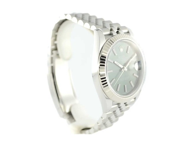 Rolex datejust 41mm mint green 2025 full set - afbeelding 7 van  9