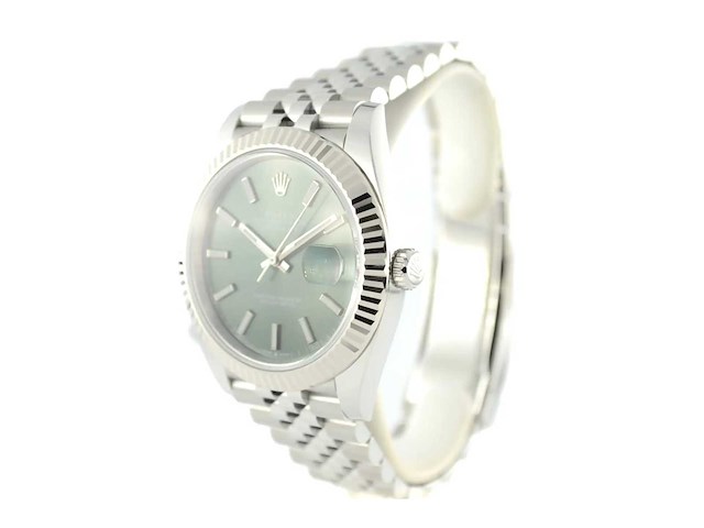 Rolex datejust 41mm mint green 2025 full set - afbeelding 8 van  8