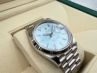 Rolex day date 228236 | ice blue | platina | 2025 - afbeelding 3 van  3
