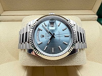 Rolex day date 228236 | ice blue | platina | 2025 - afbeelding 7 van  12
