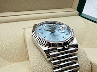 Rolex day date 228236 | ice blue | platina | 2025 - afbeelding 10 van  12