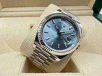 Rolex day date 228236 | ice blue | platina | 2025 - afbeelding 6 van  12