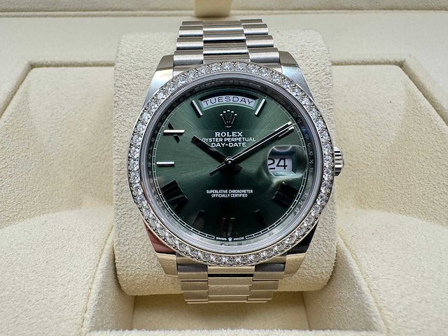 Rolex day-date 228349rbr | olive | white gold | 2023 - afbeelding 1 van  12