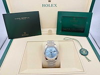 Rolex day-date platina | "ice" blue | baguettes | unworn | 2026 - afbeelding 3 van  12