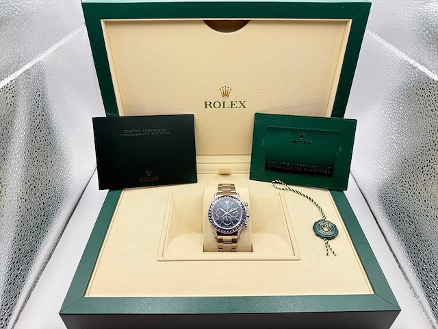 Rolex daytona 116509 | blue sapphire bezel | sheen obsidian dial | new | 2021 - afbeelding 3 van  4