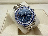 Rolex daytona 116509 | blue sapphire bezel | sheen obsidian dial | new | 2021 - afbeelding 4 van  4