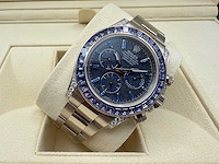 Rolex daytona 116509 | blue sapphire bezel | sheen obsidian dial | new | 2021 - afbeelding 4 van  6