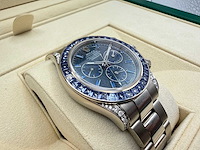 Rolex daytona 116509 | blue sapphire bezel | sheen obsidian dial | new | 2021 - afbeelding 12 van  12