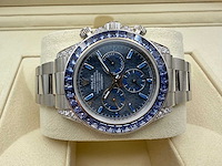 Rolex daytona 116509 | blue sapphire bezel | sheen obsidian dial | new | 2021 - afbeelding 6 van  11