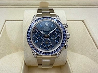 Rolex daytona 116509 | blue sapphire bezel | sheen obsidian dial | new | 2021