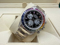 Rolex daytona "rainbow" custom diamonds | 116509 | 2020+ - afbeelding 6 van  12