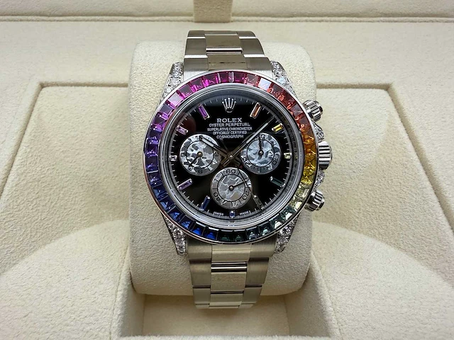 Rolex daytona "rainbow" custom diamonds | 116509 | 2020+ - afbeelding 1 van  12