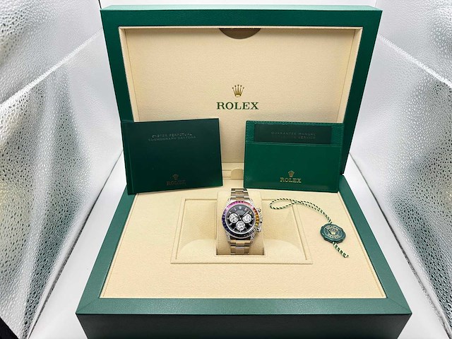 Rolex daytona "rainbow" custom diamonds | 116509 | 2021 - afbeelding 3 van  4