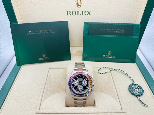 Rolex daytona "rainbow" custom diamonds | 116509 | 2021 - afbeelding 2 van  2