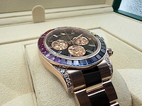 Rolex daytona "rainbow" custom diamonds | rose gold | 116509 | 2020+ - afbeelding 12 van  14
