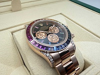 Rolex daytona "rainbow" custom diamonds | rose gold | 116509 | 2020+ - afbeelding 13 van  14