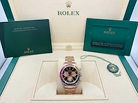 Rolex daytona "rainbow" custom diamonds | rose gold | 116509 | 2020+ - afbeelding 5 van  14