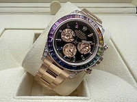 Rolex daytona "rainbow" custom diamonds | rose gold | 116509 | 2020+ - afbeelding 7 van  14
