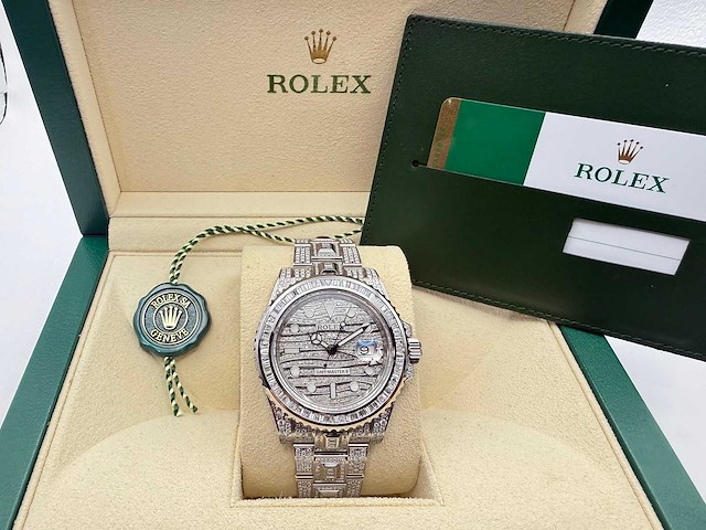 Rolex gmt-master ii | "iced out" | 2018 | like new - afbeelding 9 van  12