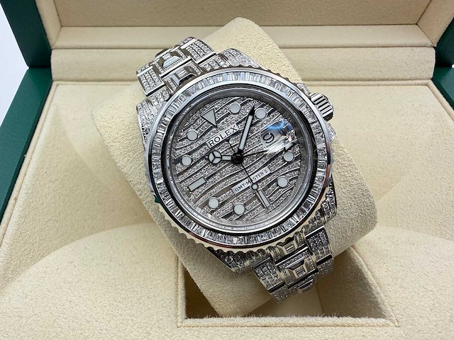 Rolex gmt-master ii | "iced out" | 2018 | like new - afbeelding 11 van  12