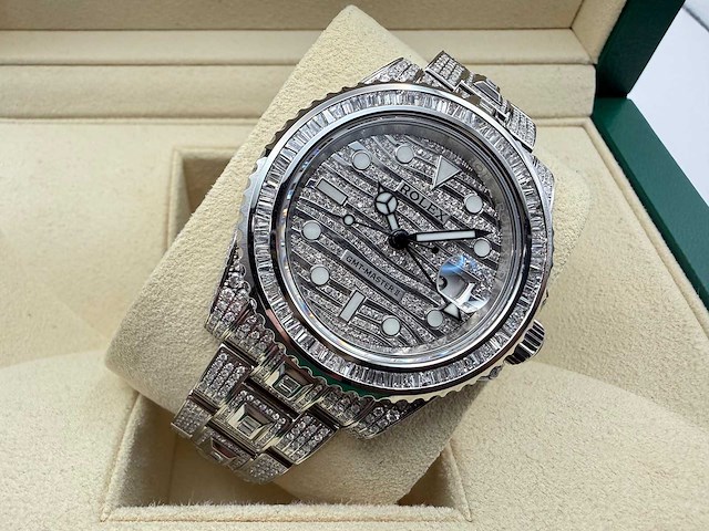 Rolex gmt-master ii | "iced out" | 2018 | like new - afbeelding 3 van  12
