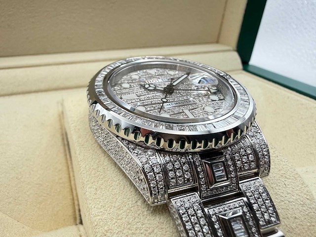 Rolex gmt-master ii | "iced out" | 2018 | like new - afbeelding 10 van  12