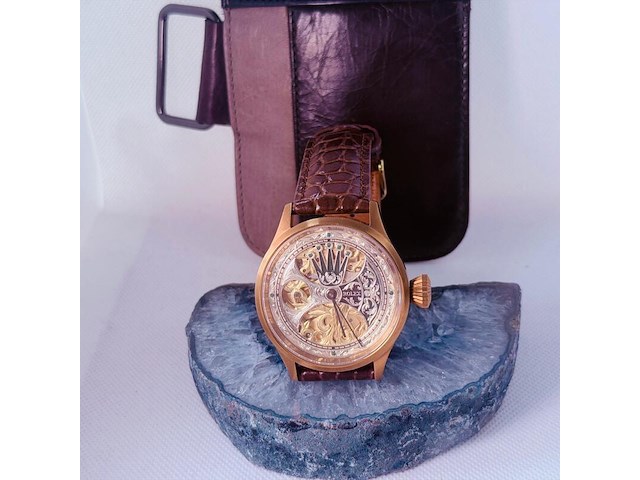 Rolex horologisch kunstwerk - polshorloge met antiek uurwerk serienummer 151865 - afbeelding 4 van  11