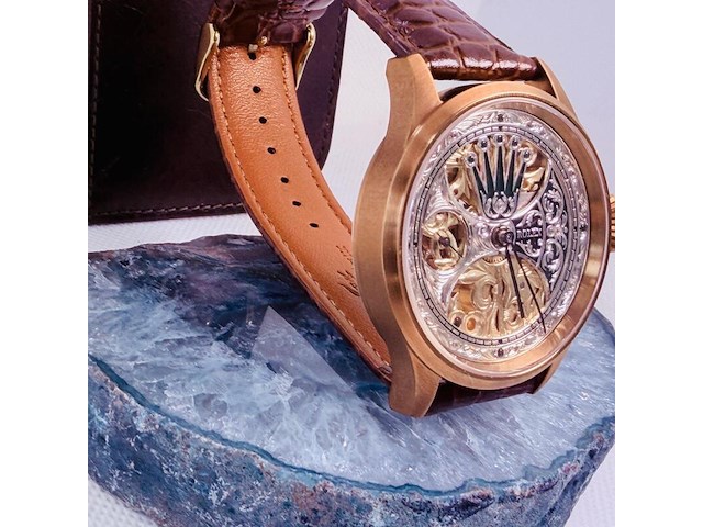 Rolex horologisch kunstwerk - polshorloge met antiek uurwerk serienummer 151865 - afbeelding 6 van  11