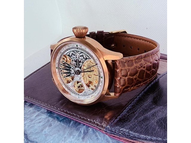 Rolex horologisch kunstwerk - polshorloge met antiek uurwerk serienummer 151865 - afbeelding 8 van  11