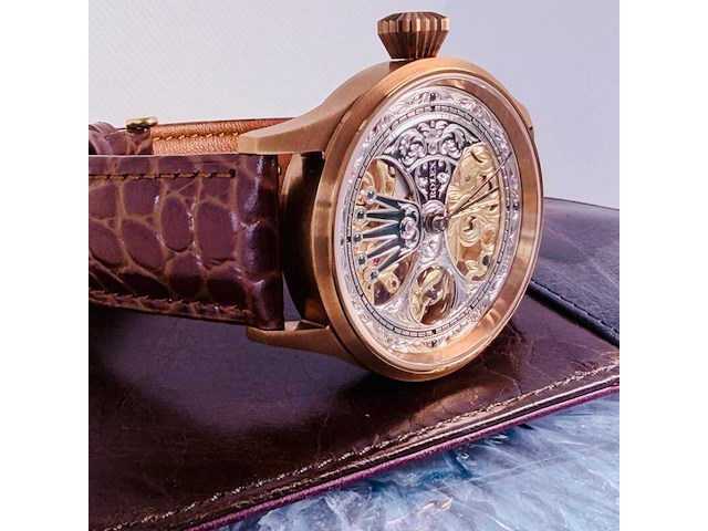 Rolex horologisch kunstwerk - polshorloge met antiek uurwerk serienummer 151865 - afbeelding 9 van  11