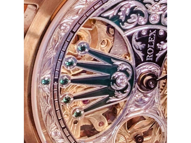 Rolex horologisch kunstwerk - polshorloge met antiek uurwerk serienummer 151865 - afbeelding 11 van  11