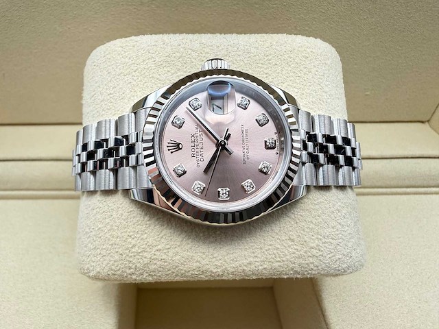 Rolex lady-datejust 279174 | 28mm | pink diamond dot dial | jubilee | unworn | 2026 - afbeelding 1 van  1