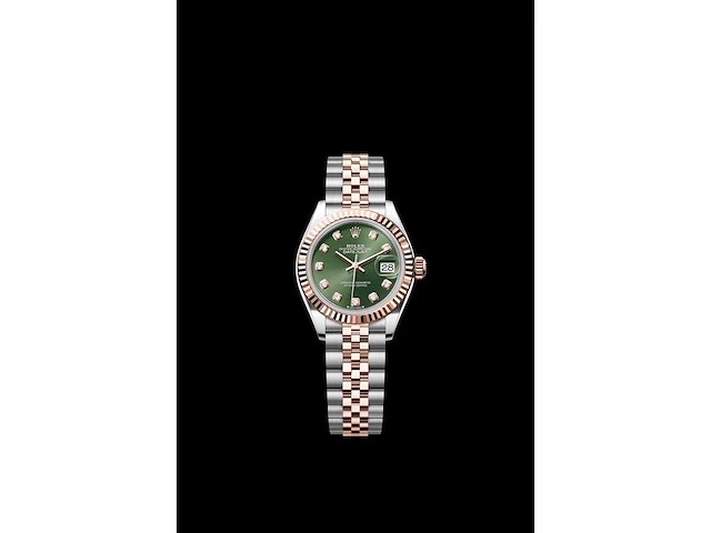 Rolex lady-datejust 28 279271 | jubilee | olive green diamond-set dial | unworn | 2026 - afbeelding 1 van  1