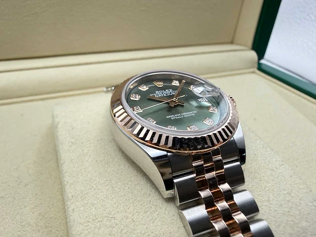 Rolex lady-datejust 28 279271 | jubilee | olive green diamond-set dial | unworn | 2026 - afbeelding 5 van  6