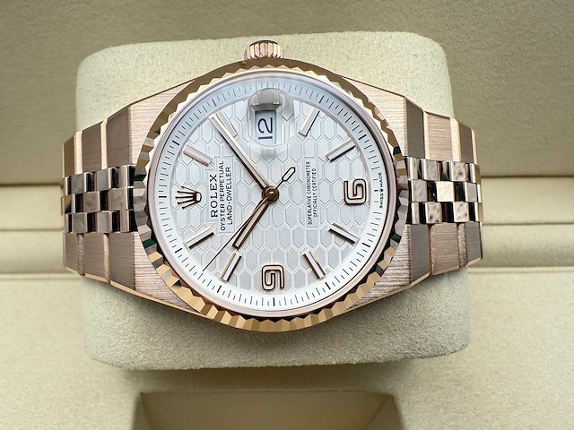 Rolex land-dweller 127235 | rose gold | unworn | 2026 - afbeelding 8 van  13