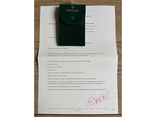 Rolex submariner date - ref. 16610 1991/1992 polshorloge - afbeelding 4 van  20