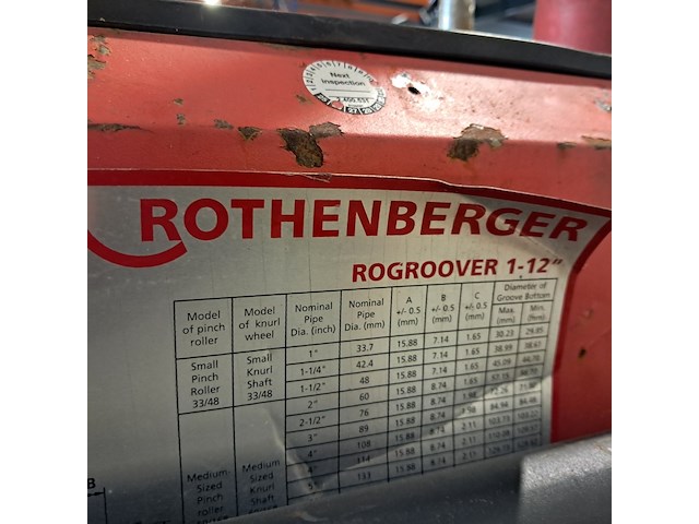 Rolgroefapparaat 2-12" 230v op onderstel rothenberger, ro groover 2-12" hydraulic, bouwjaar 2020 - afbeelding 5 van  16