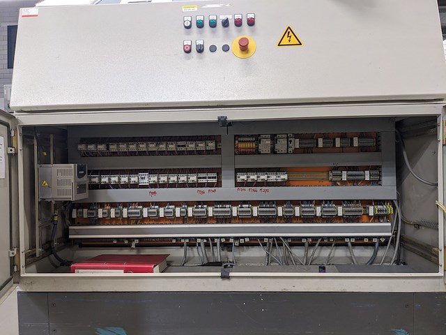 Rollenbaan met dozenverdeler, beerepoot, geel - afbeelding 3 van  12