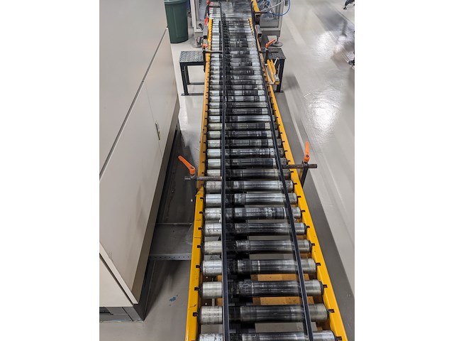 Rollenbaan met dozenverdeler, beerepoot, geel - afbeelding 12 van  12